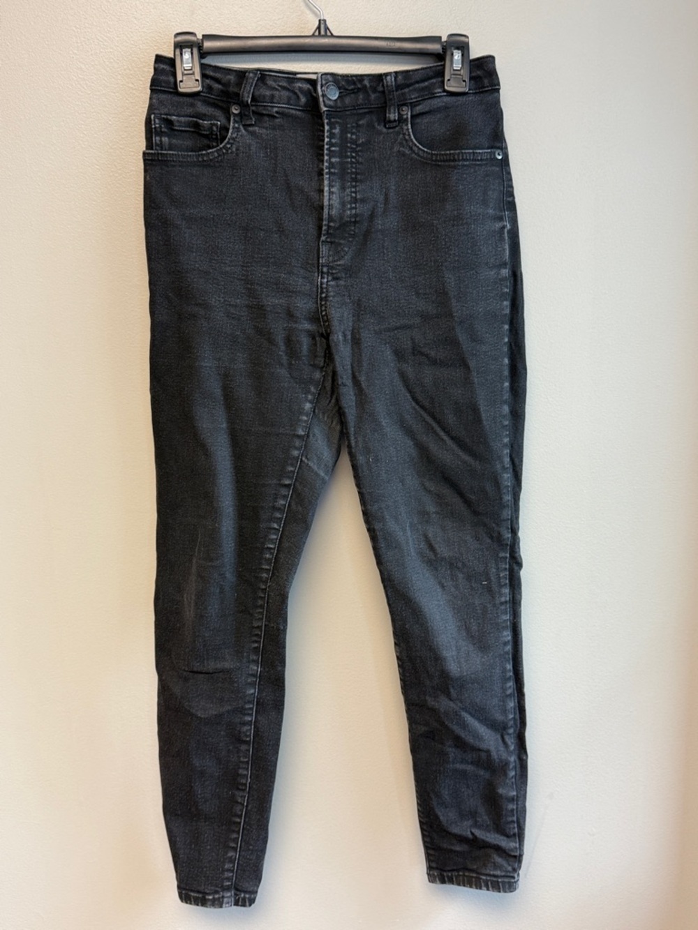 Everlane Curvy High-Rise Skinny Jeans Black 29 Stretch Denim